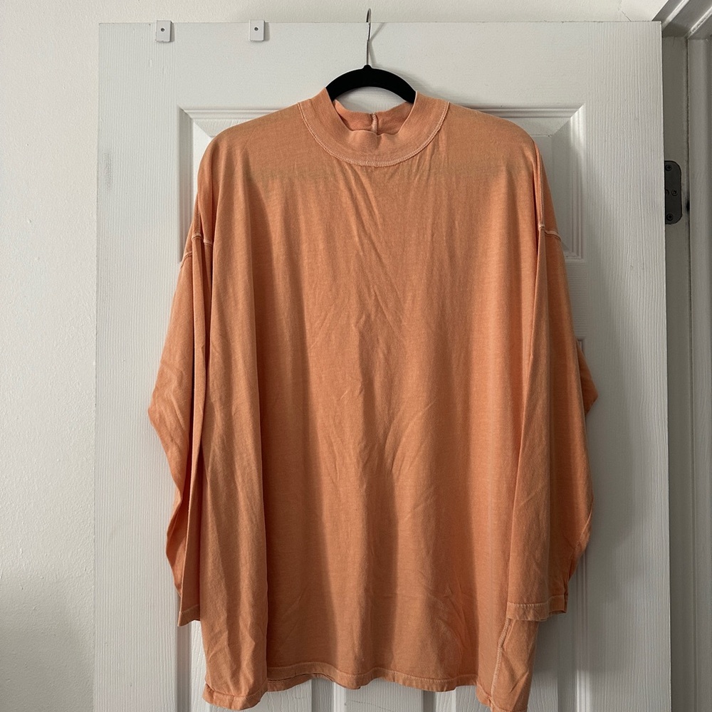 Free People Longsleeve Orange Shirt
